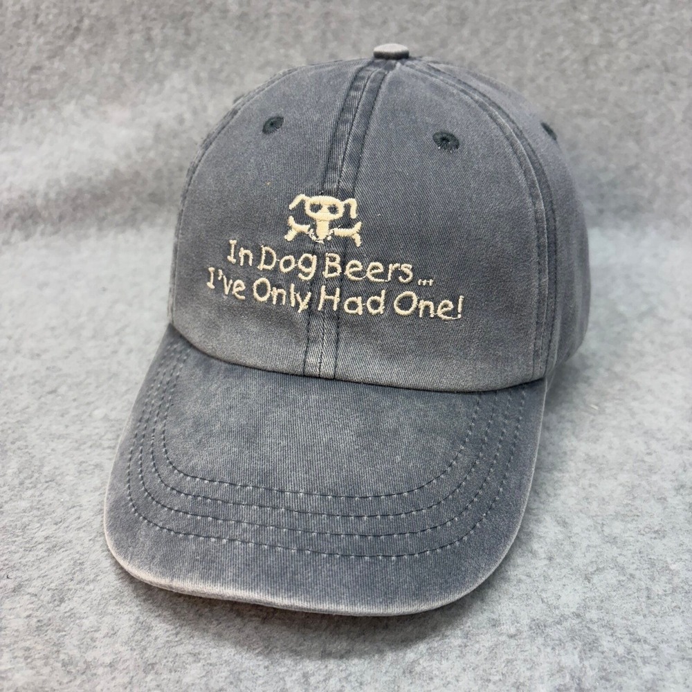 Anvil In Dog Beers Gulf Shores AL Adjustable OS Gray Washed Cotton Hat